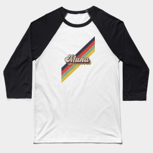 retro vintage color Muna Baseball T-Shirt